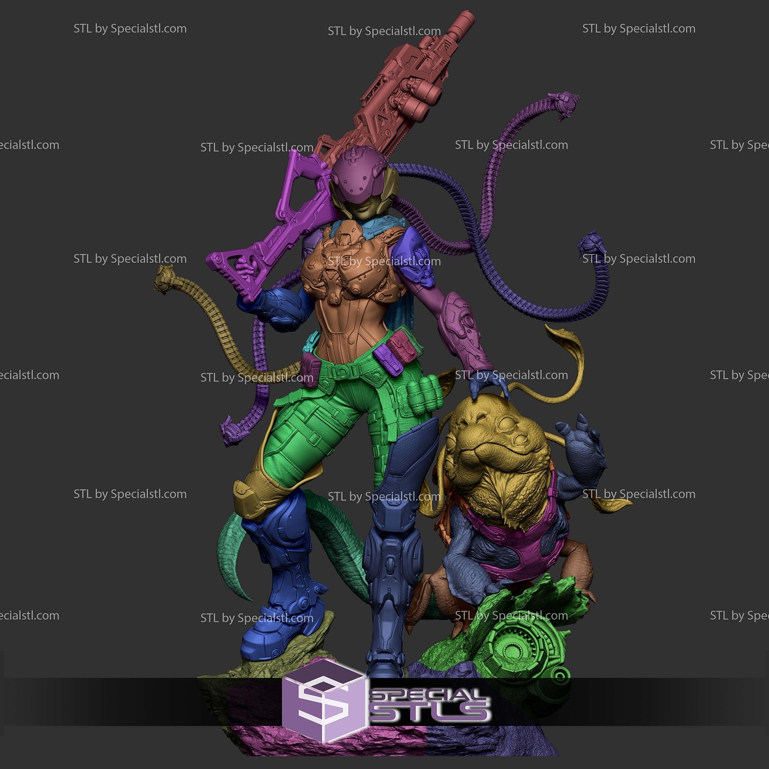 Kyla Scifi Girl 1-6 STL Files 3D Model — view 3