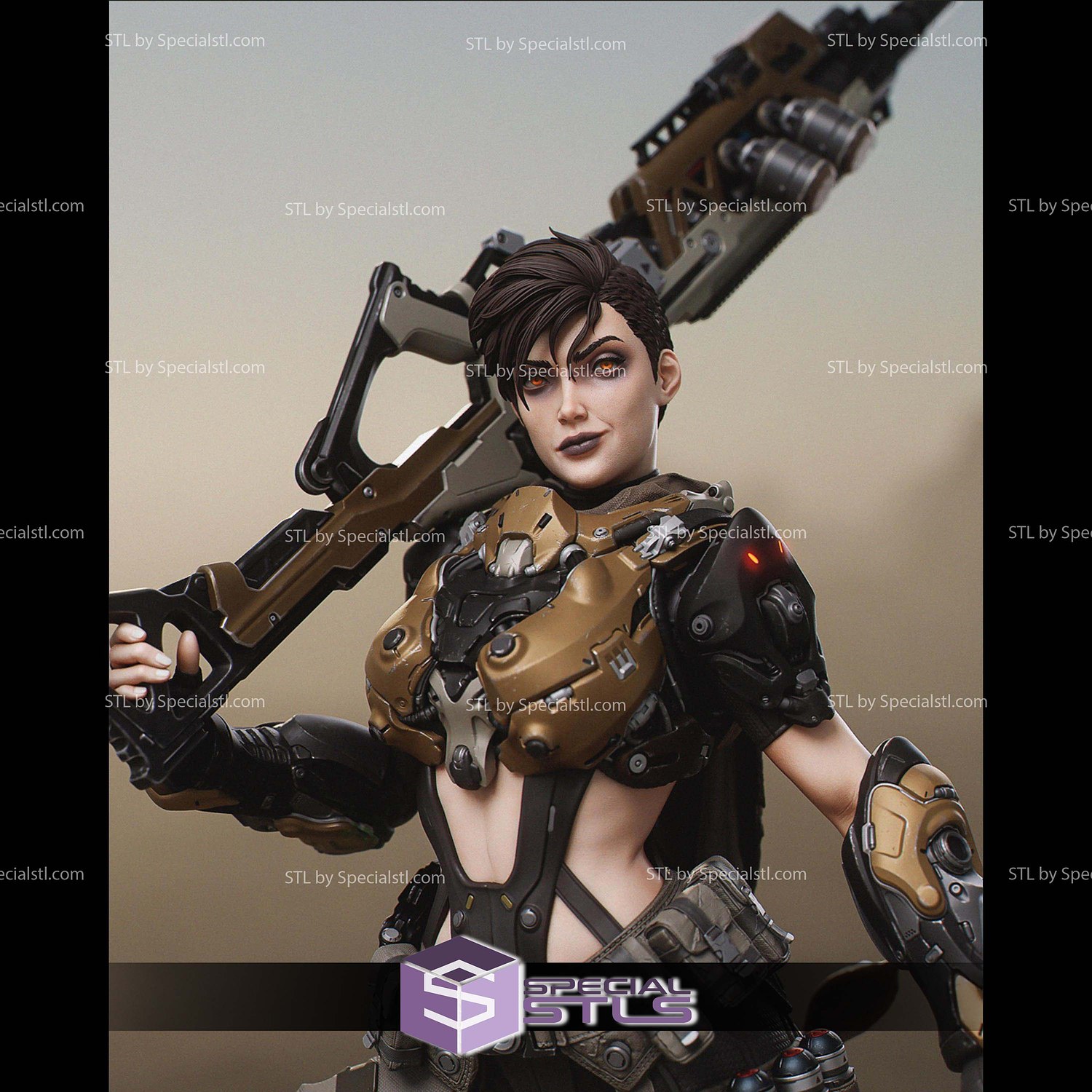 Kyla Scifi Girl 1-6 STL Files 3D Model — view 5
