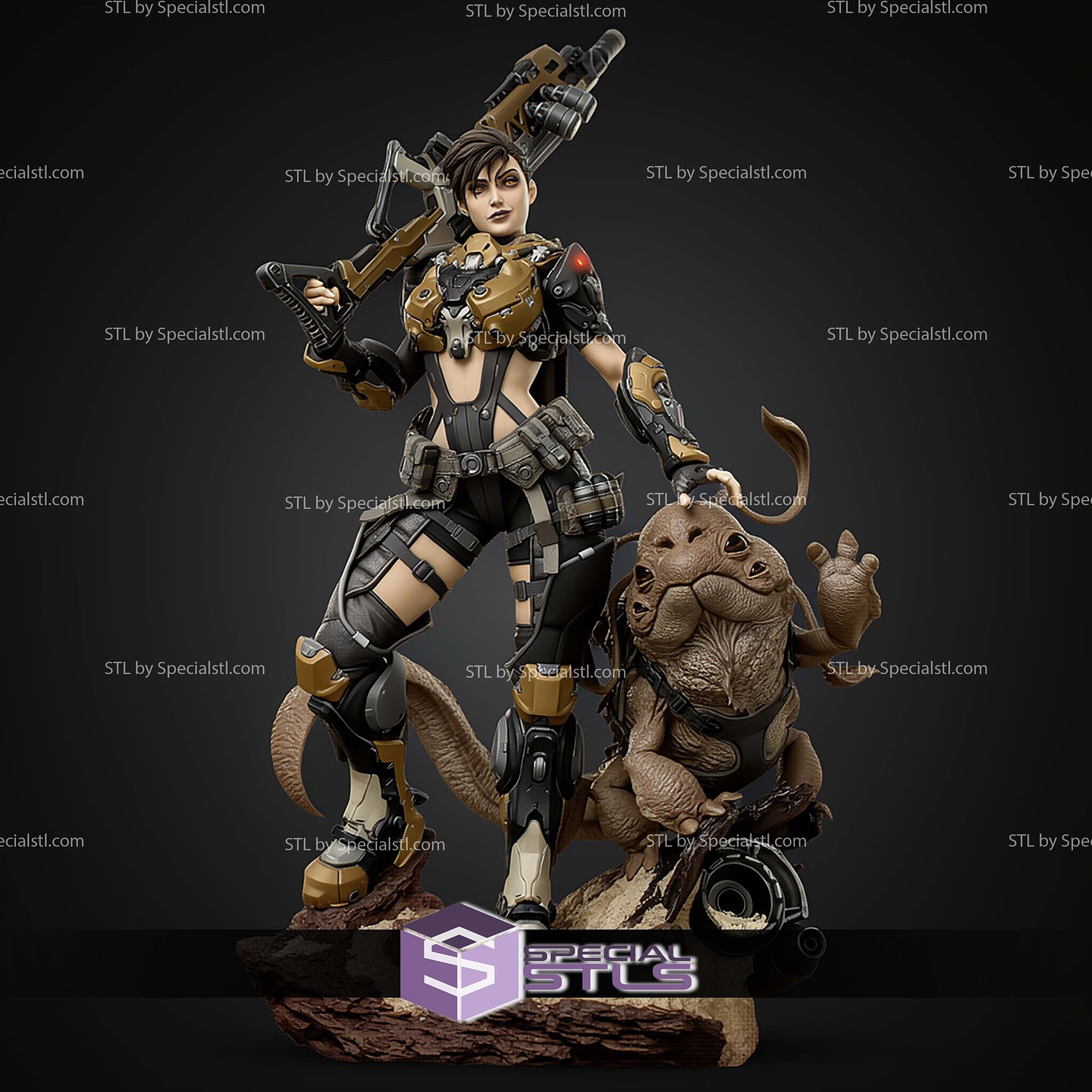 Kyla Scifi Girl 1-6 STL Files 3D Model — view 6