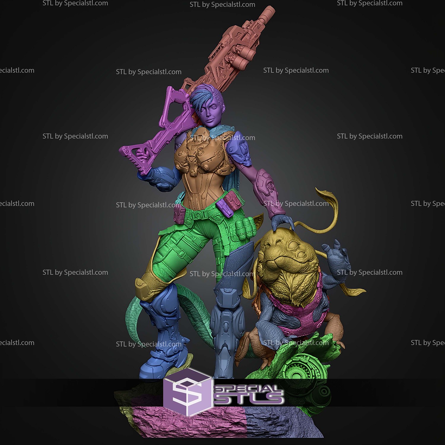 Kyla Scifi Girl 1-6 STL Files 3D Model — view 7