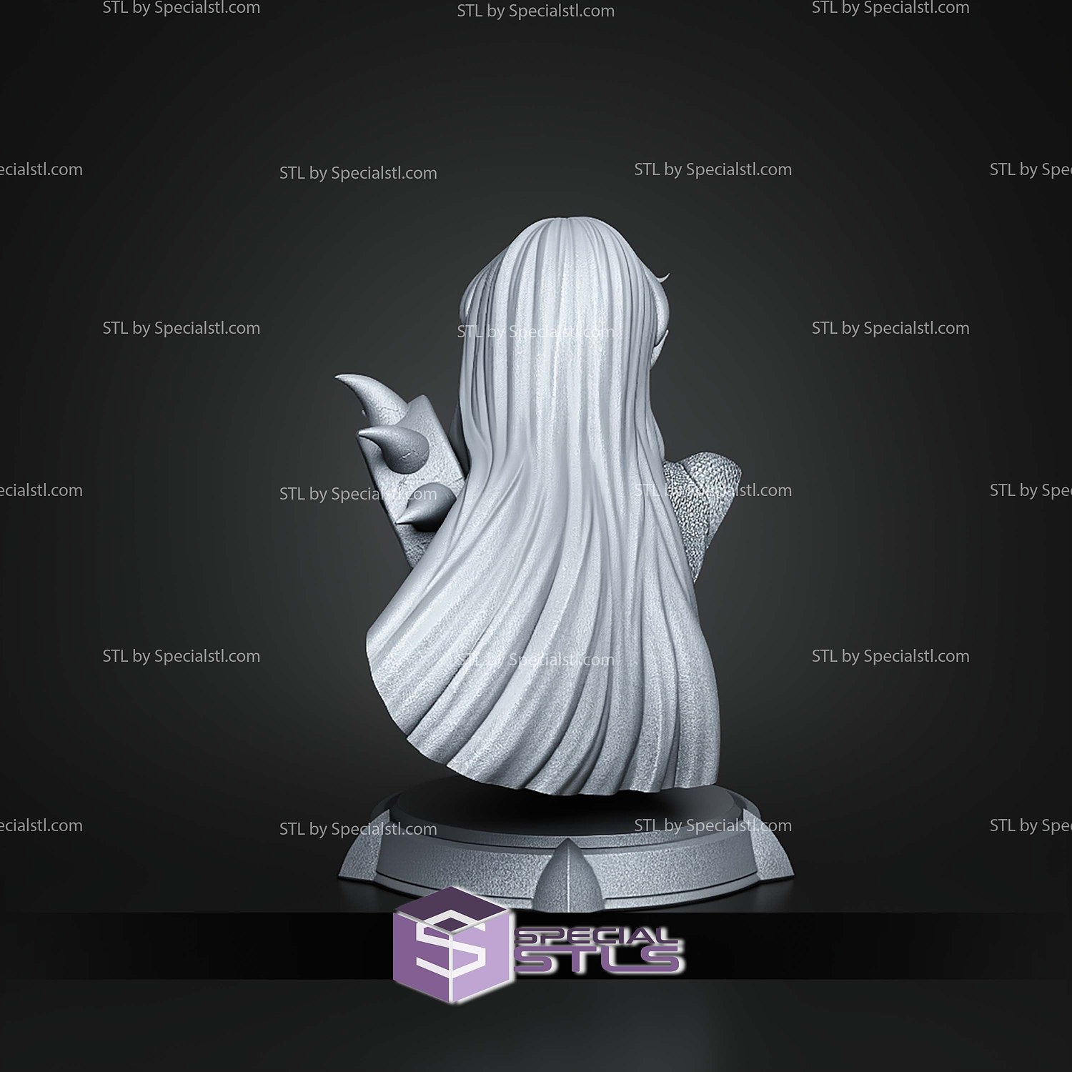 Sesshomaru Inuyasha Bust 123mm STL Files 3D Model — view 3