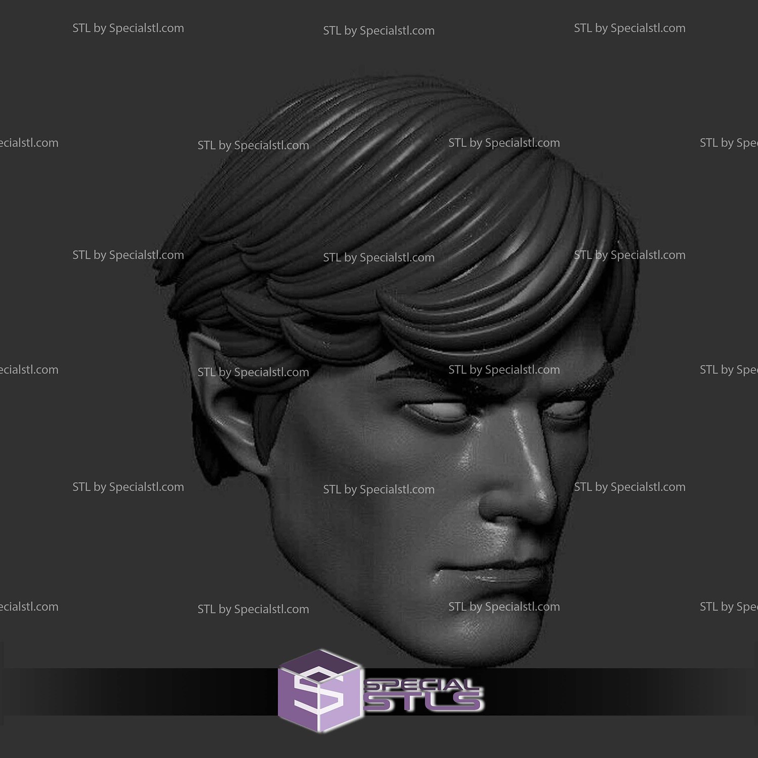 Custom Head STL Beast Boy Garfield Logan 3D Model — view 2