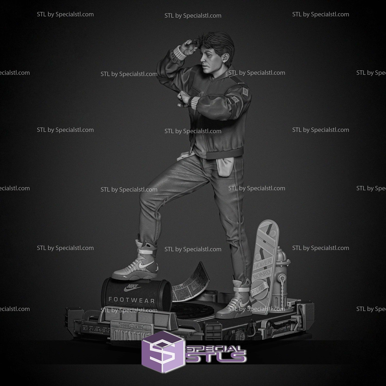 Marty McFly from Diorama Digital STL Files 3D Model — view 2