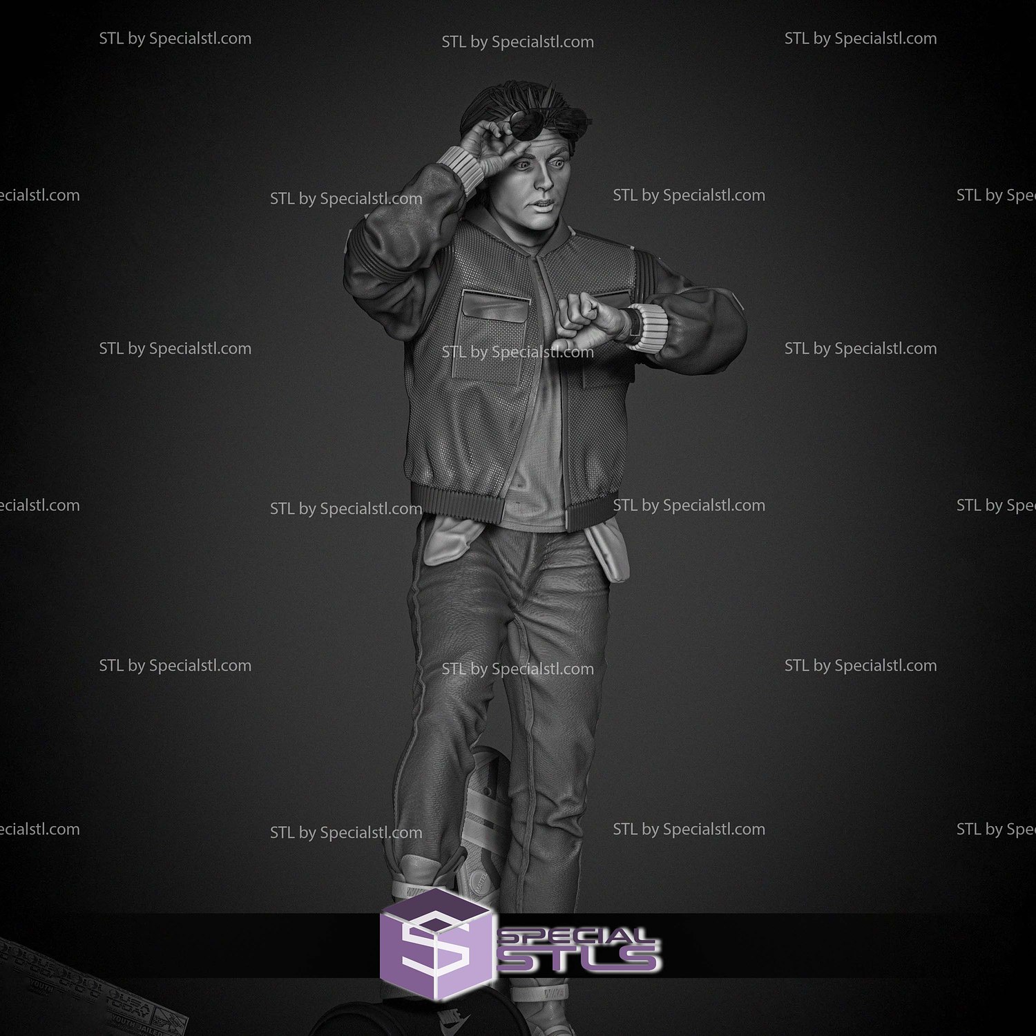 Marty McFly from Diorama Digital STL Files 3D Model — view 3