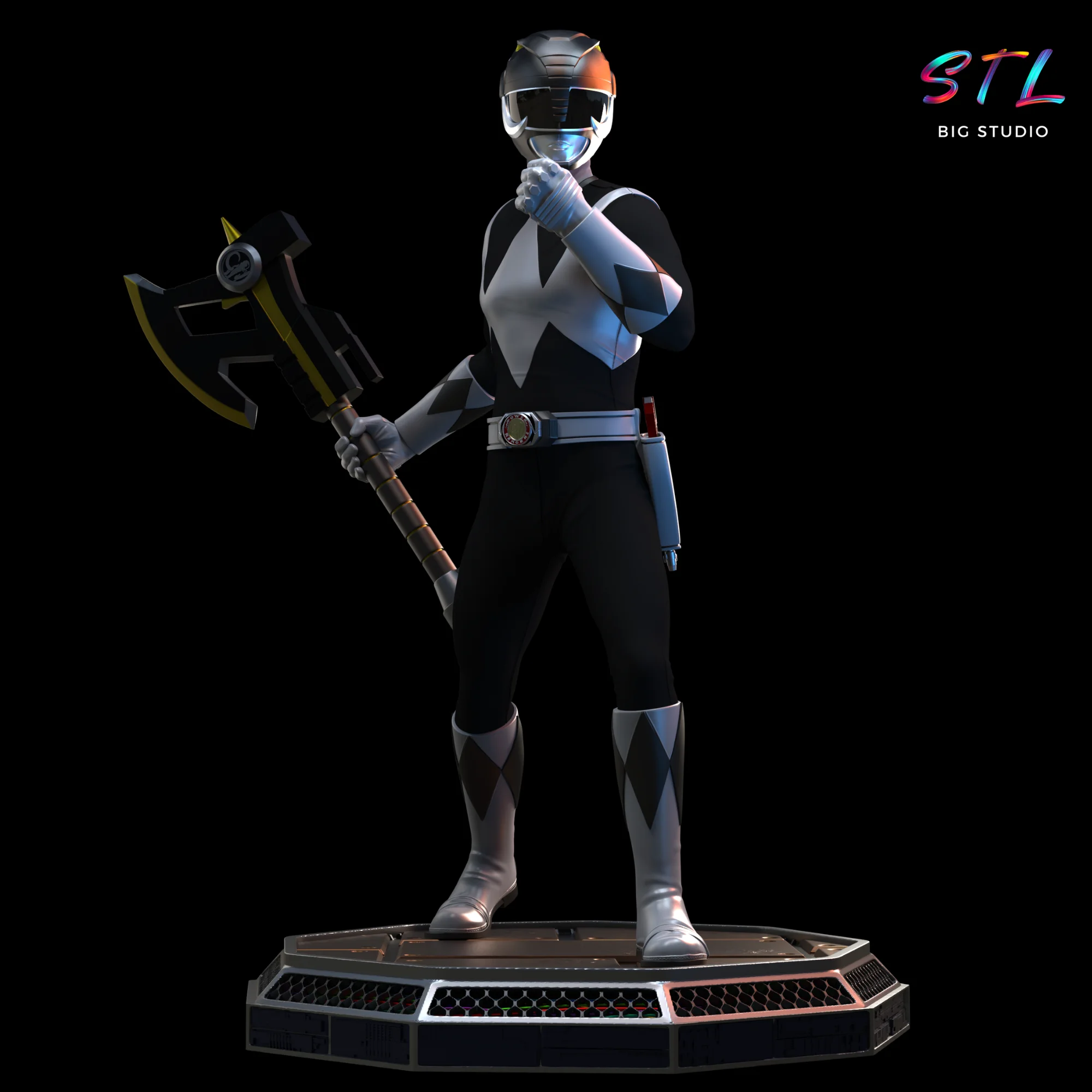 Black Power Ranger STL | 3D Printable Figure Model