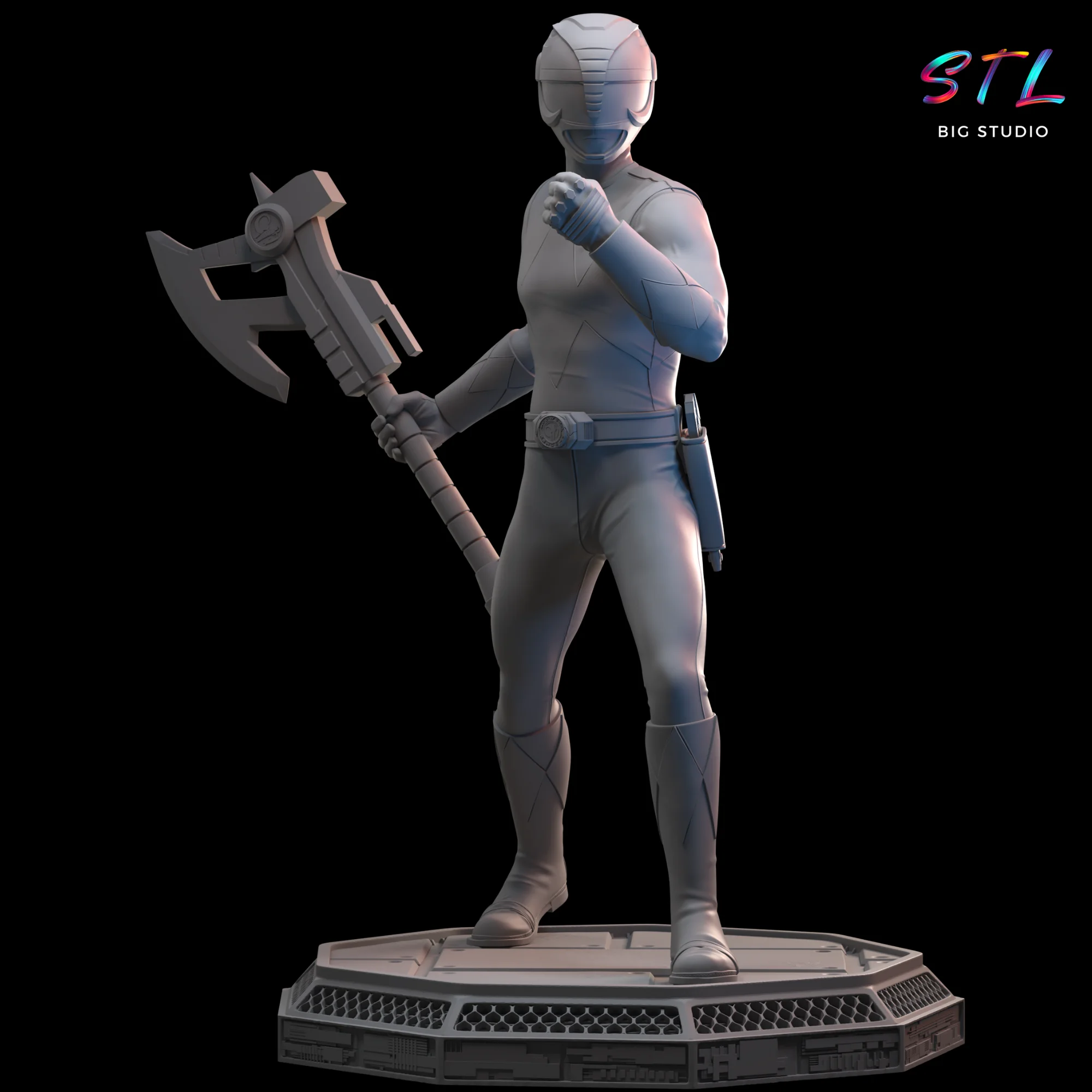 Black Power Ranger STL | 3D Printable Figure Model — view 6