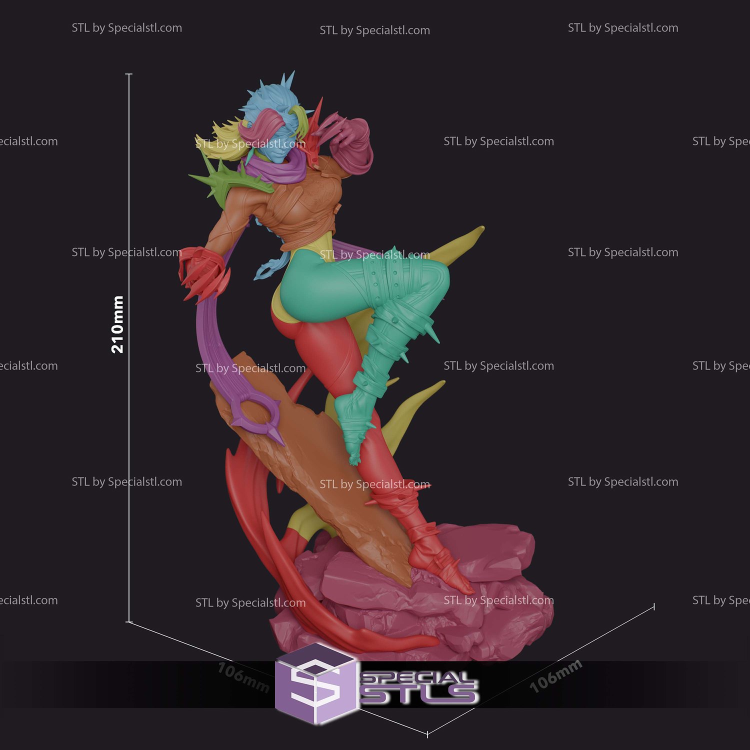 Invisible Woman Malice Marvel Rivals 3D Printer Files STL Model — view 8