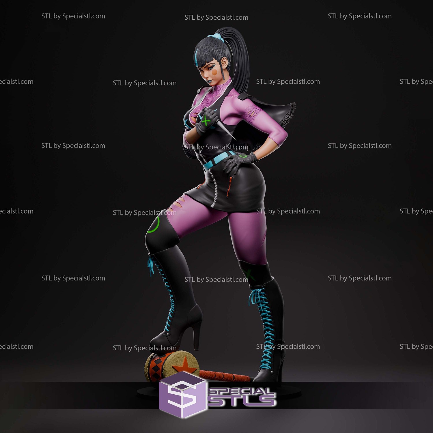 Punchline Stand on Hammer STL Files 3D Model — view 3