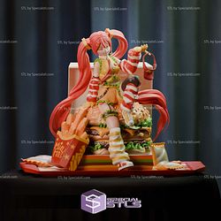 Hatsune Miku Burger STL Files 3D Model