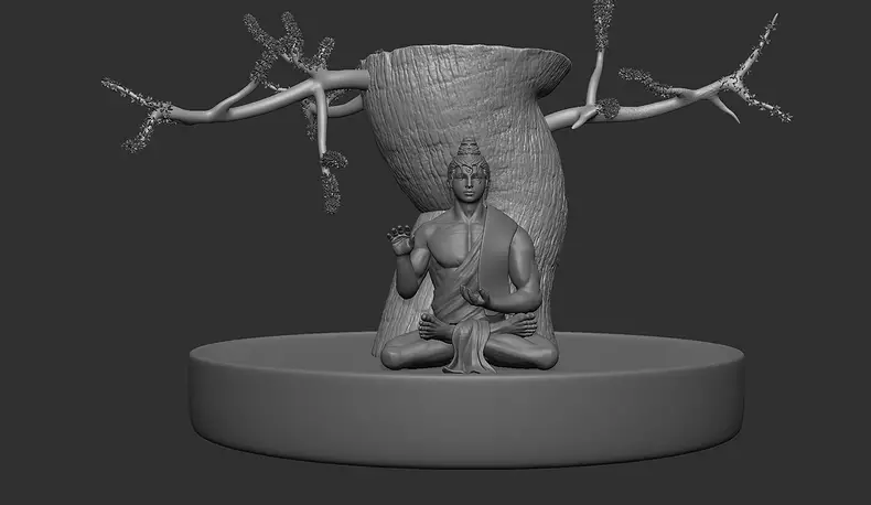 Mahaveer Buddha 3D print model ZTL Model