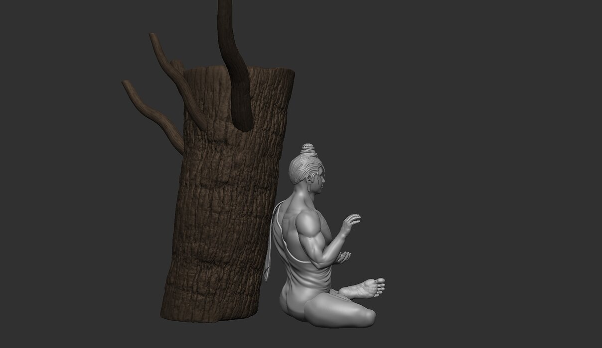 Mahaveer Buddha 3D print model ZTL Model — view 6