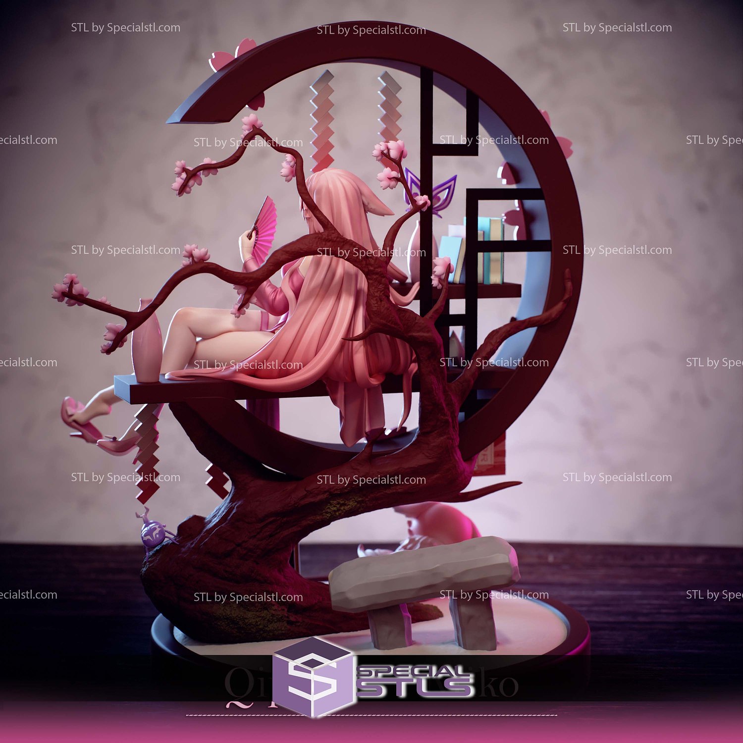 Qipao Yae Miko Genshin Impact 3D Printer Files STL Model — view 3