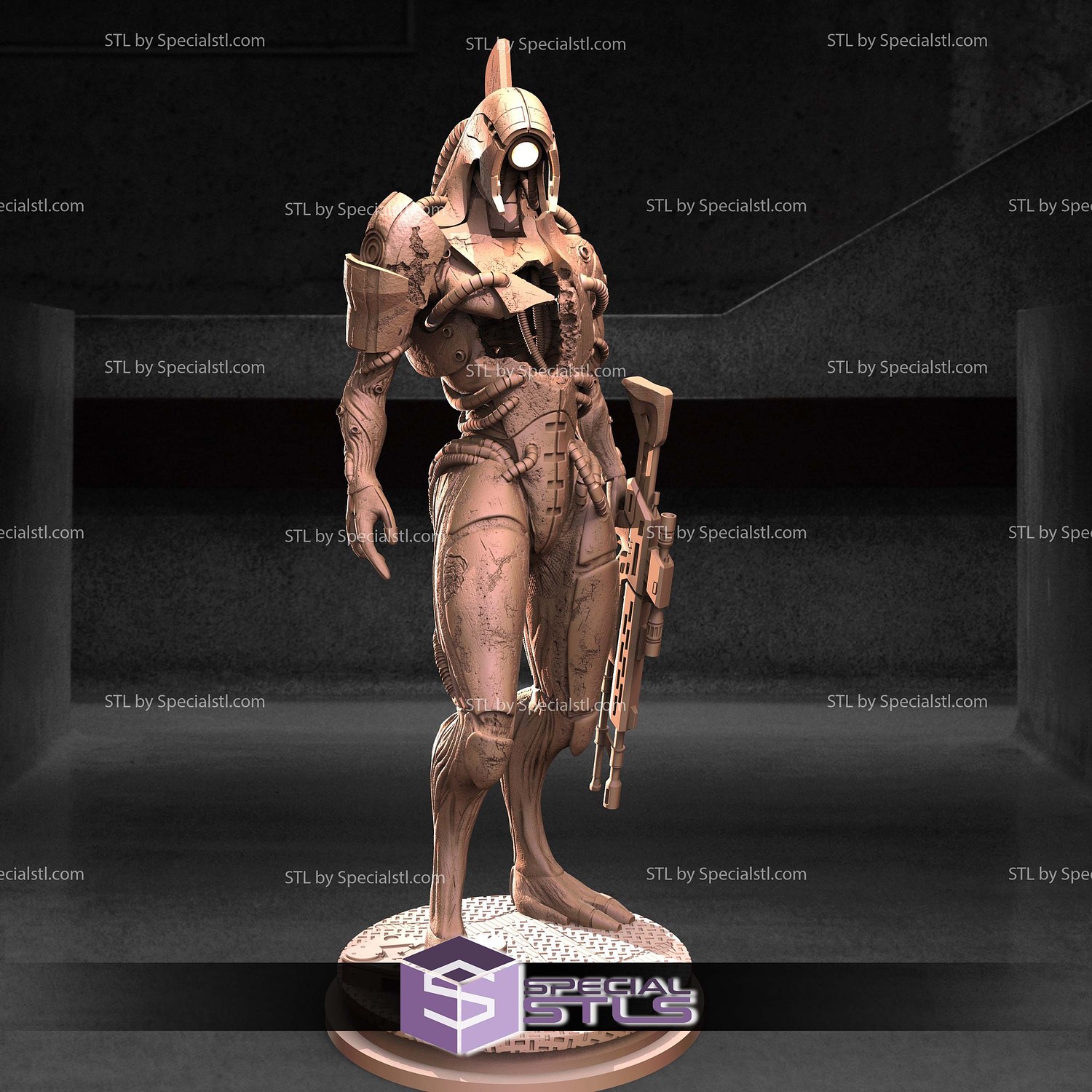 Legion Mass Effect V3 STL Files 3D Model — view 2