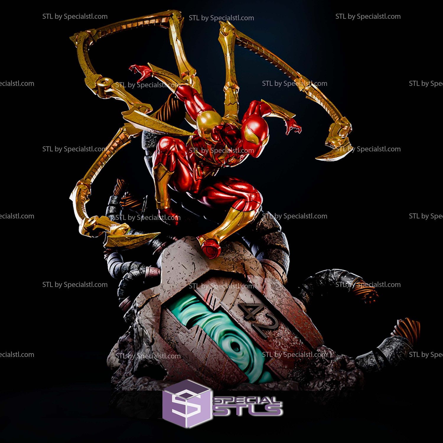 Iron Spider Civil War 3D Printer Files STL Model — view 2