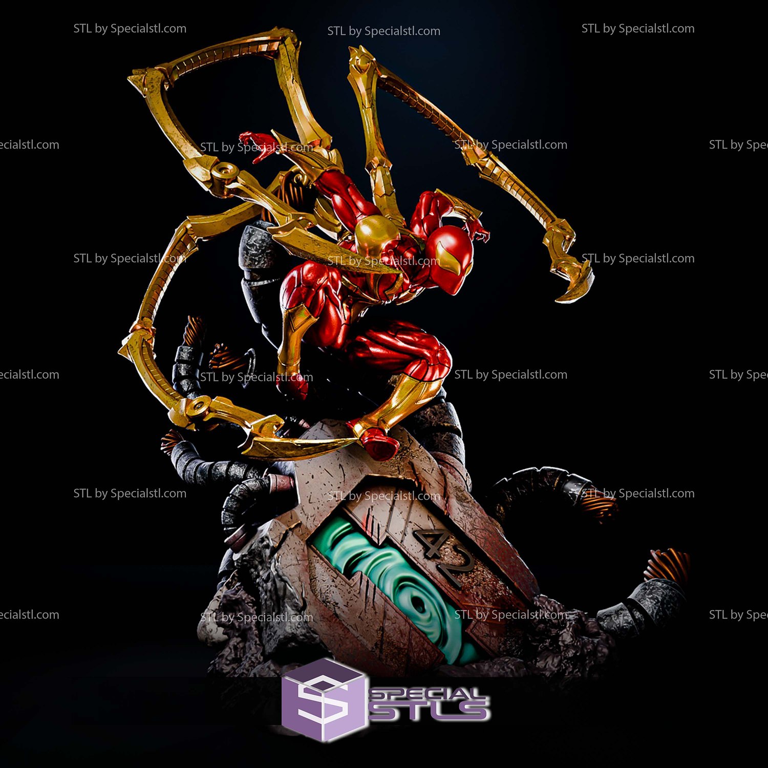 Iron Spider Civil War 3D Printer Files STL Model — view 3