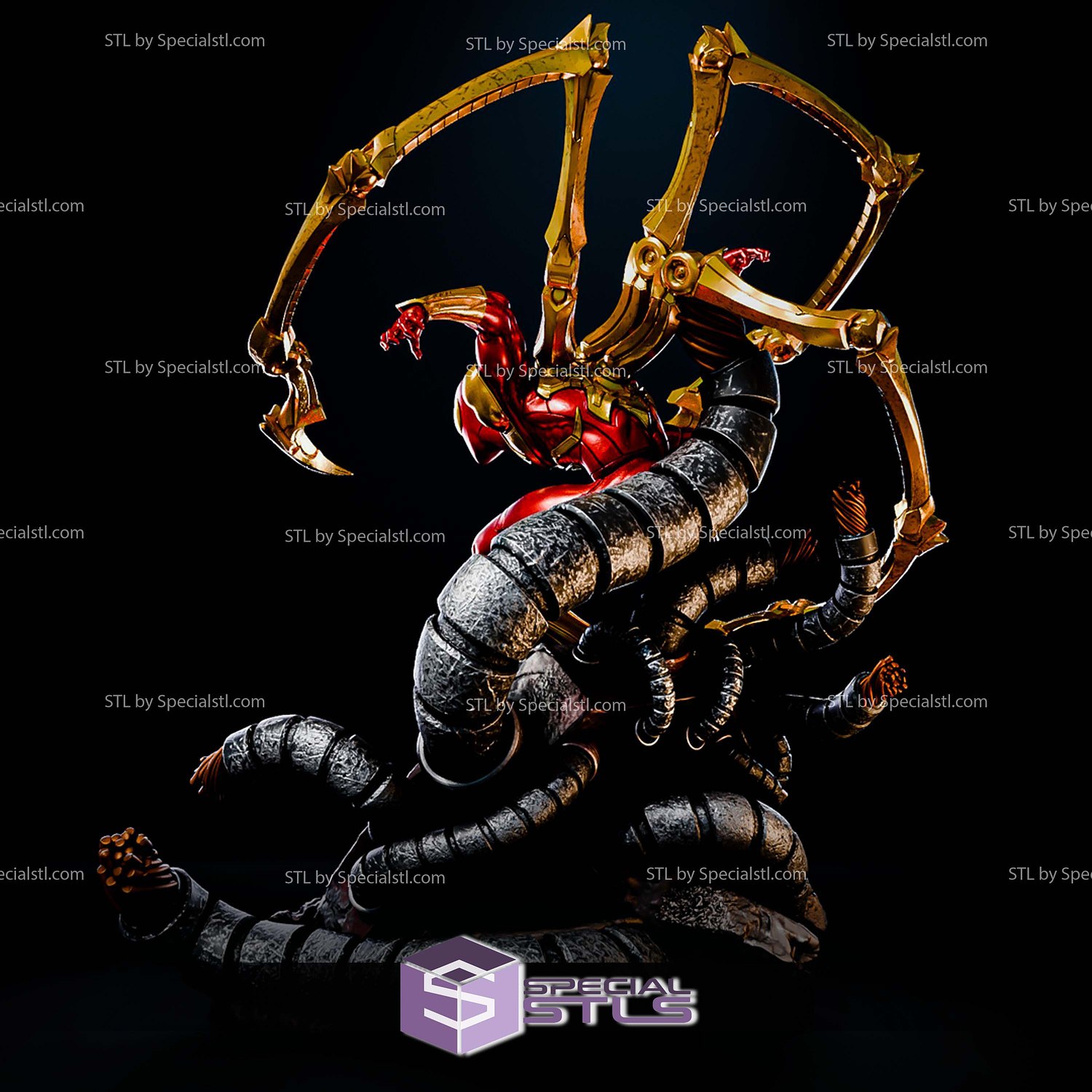 Iron Spider Civil War 3D Printer Files STL Model — view 4