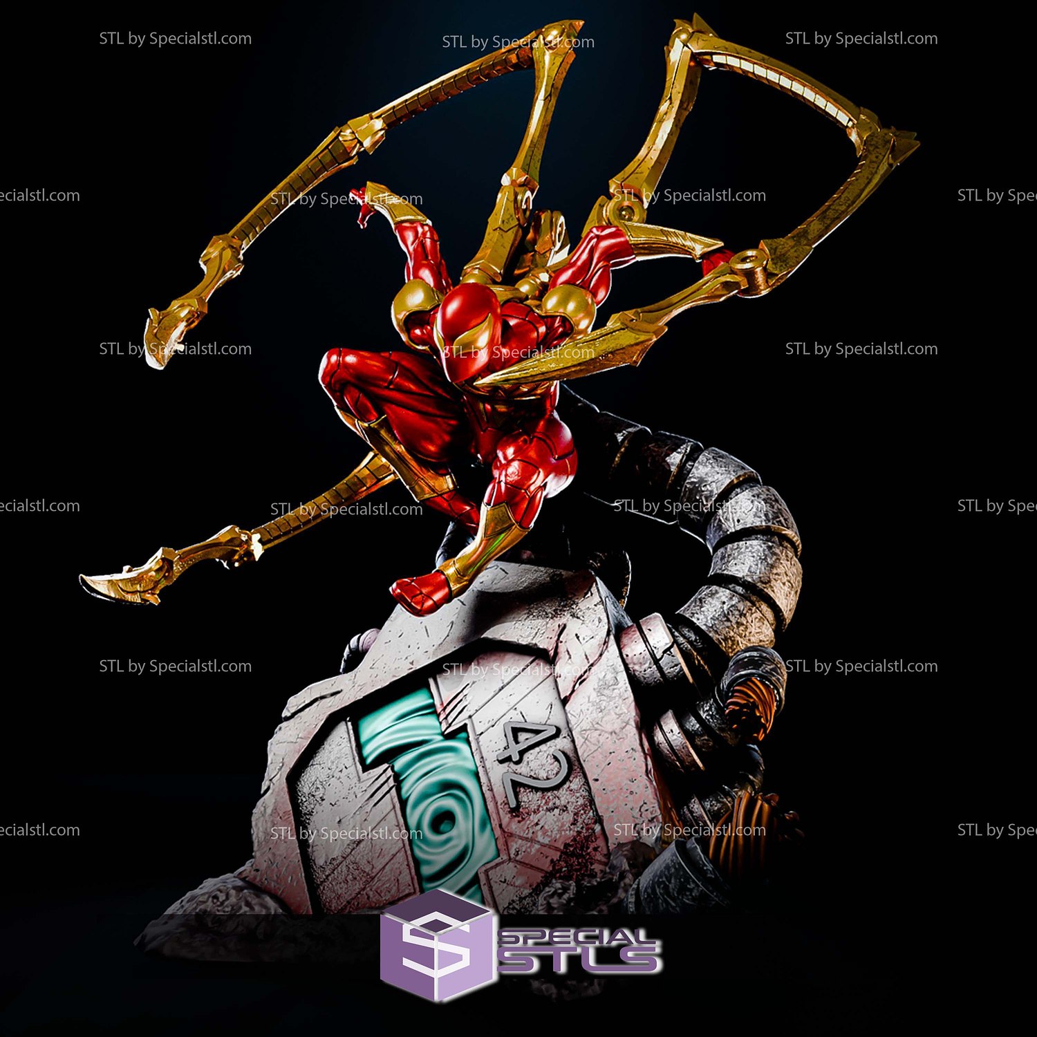 Iron Spider Civil War 3D Printer Files STL Model — view 5