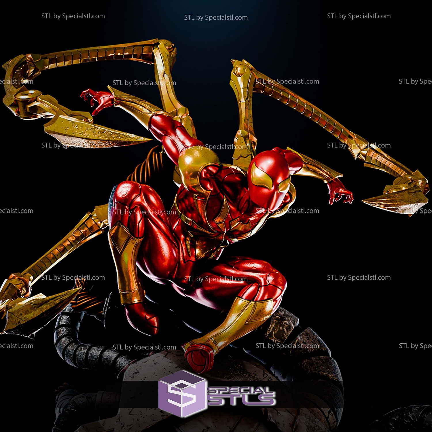 Iron Spider Civil War 3D Printer Files STL Model — view 6