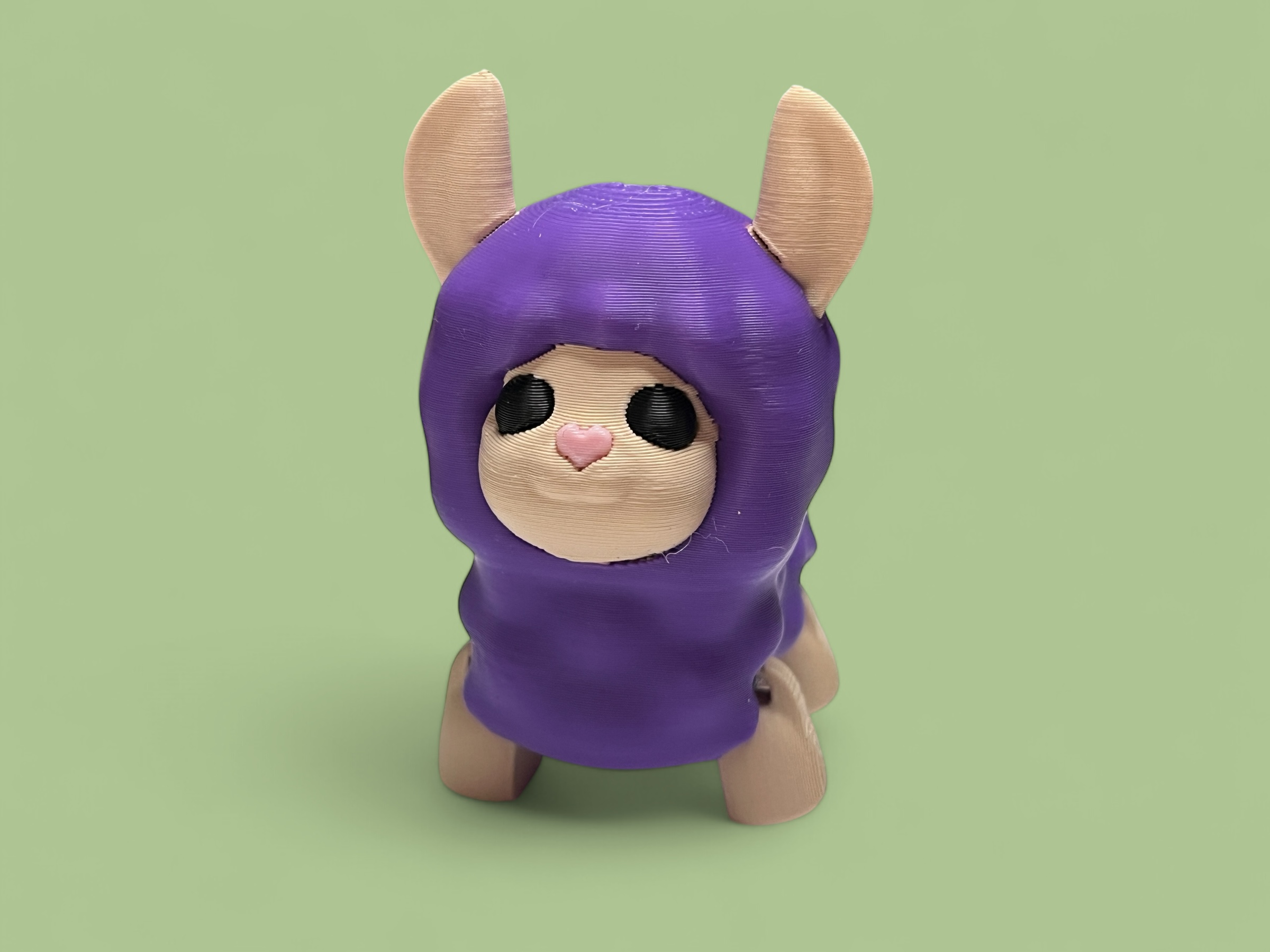 Cute kawaii articulated cartoon llama 3D 3MF Model — view 3
