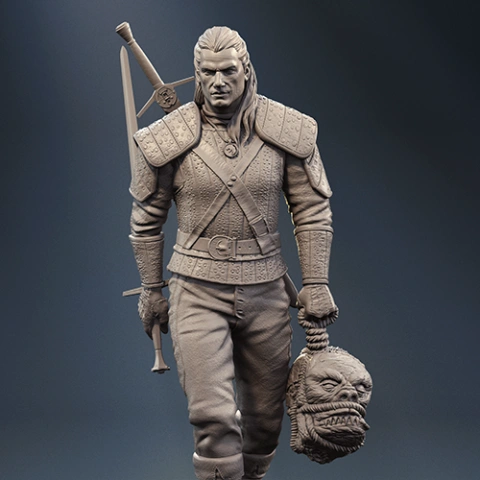 Geralt of Rivia 3D Printer Files | Assembly STL Model