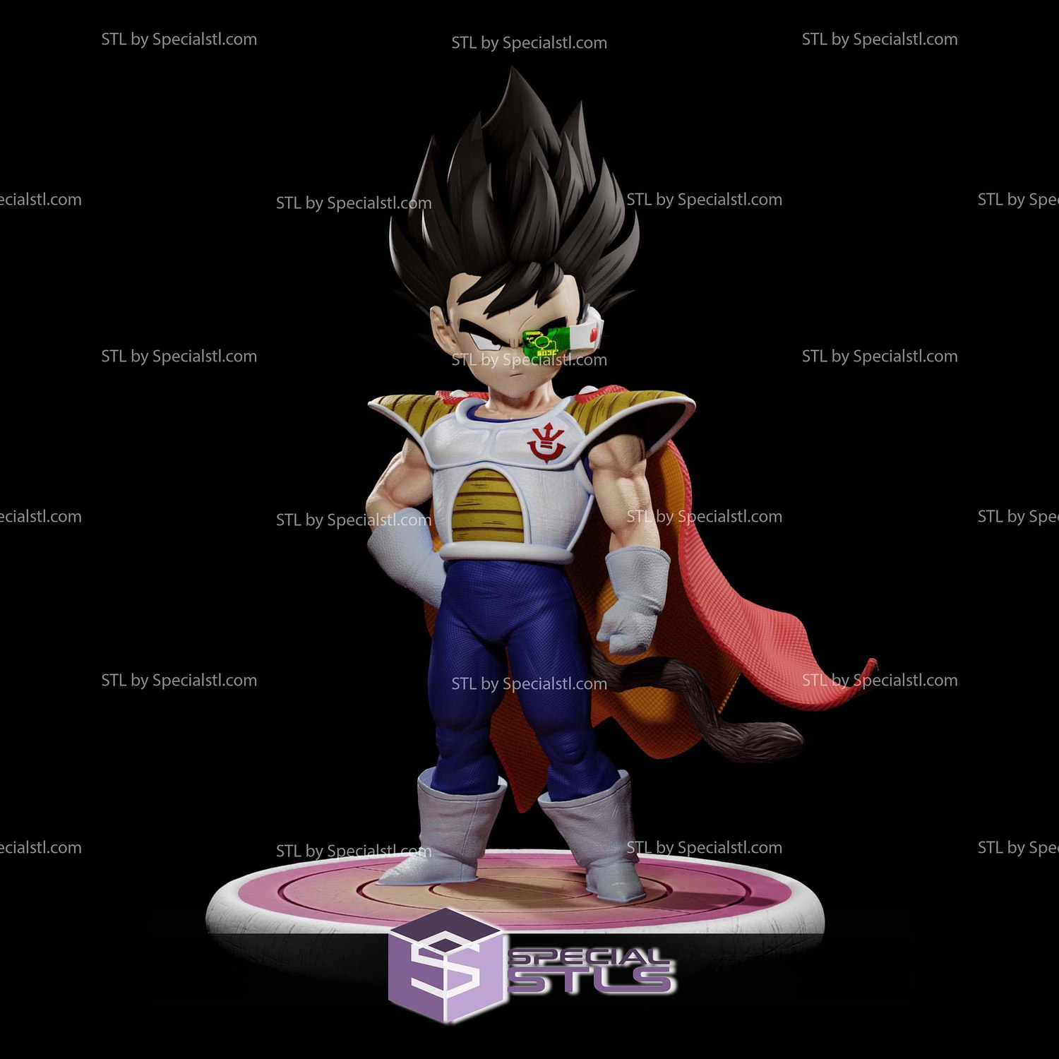 Prince Vegeta Kid 3D Printer Files STL Model — view 3