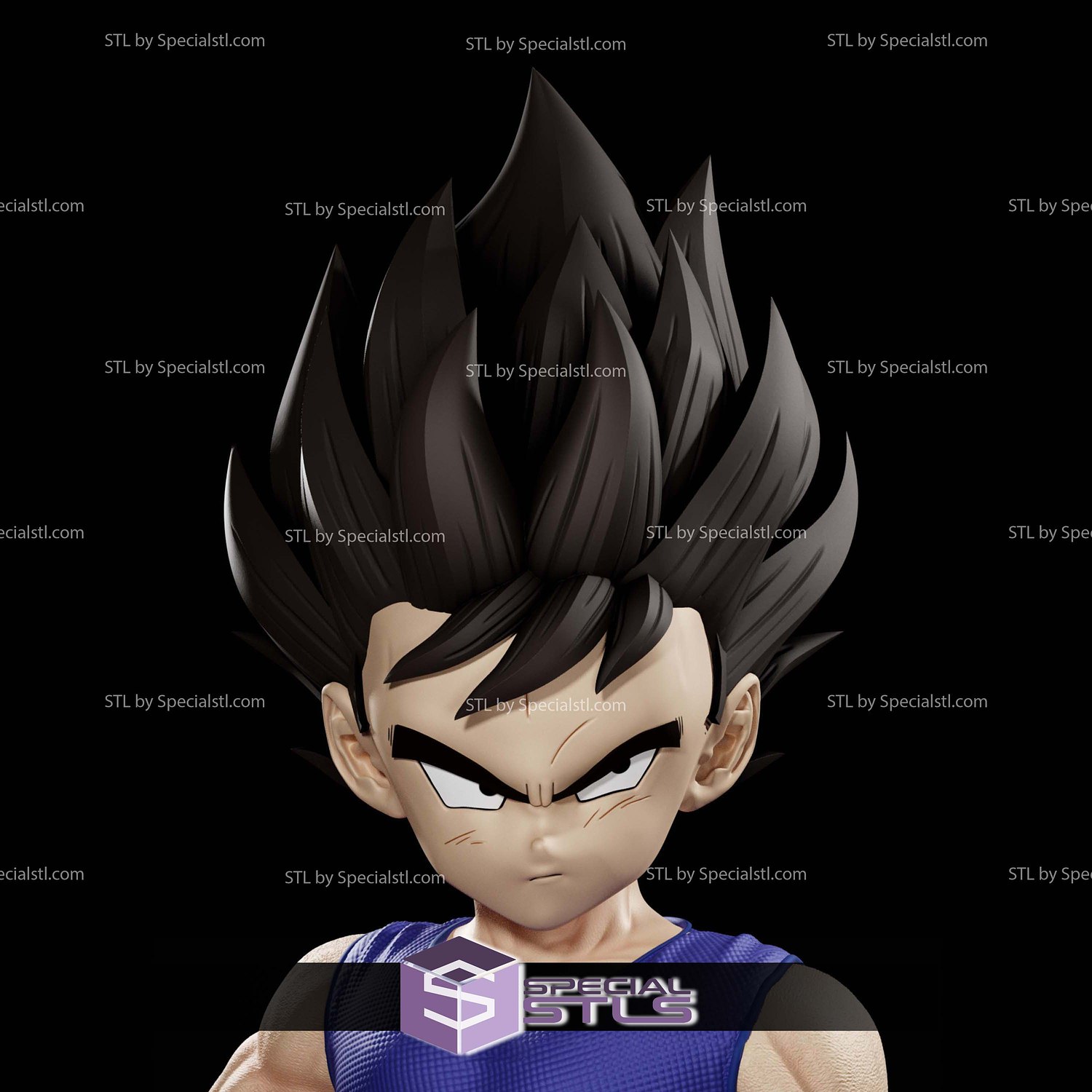 Prince Vegeta Kid 3D Printer Files STL Model — view 4