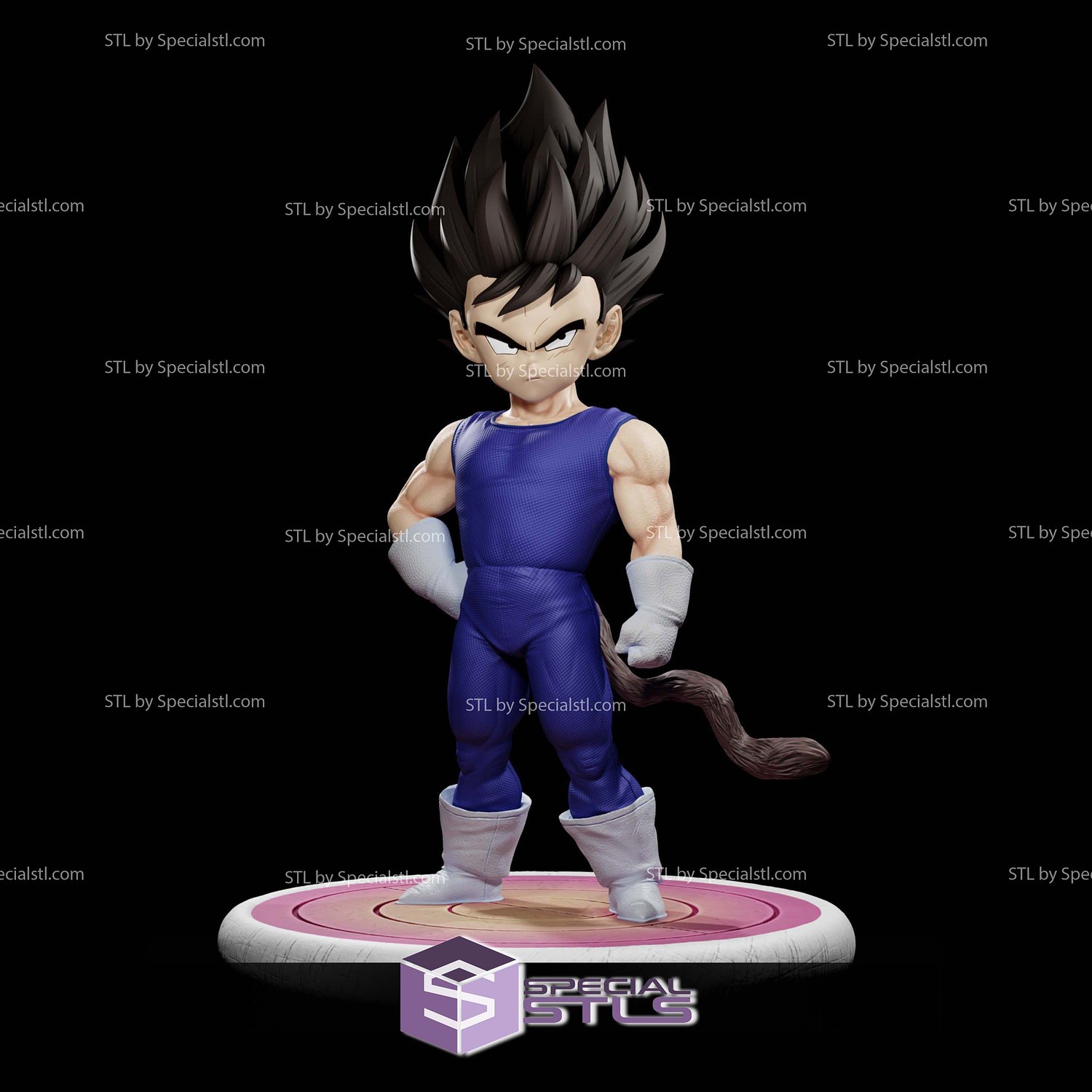 Prince Vegeta Kid 3D Printer Files STL Model — view 5