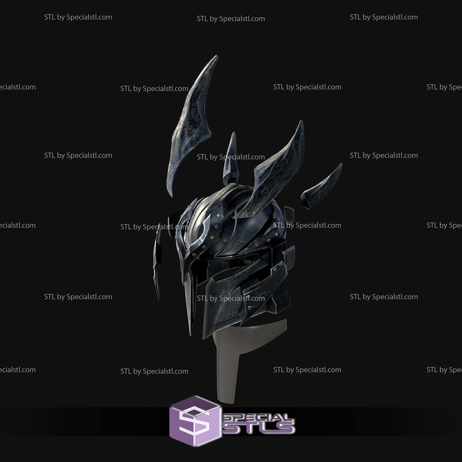 Cosplay STL Files Daedric Mando Helmet 3D Model — view 2