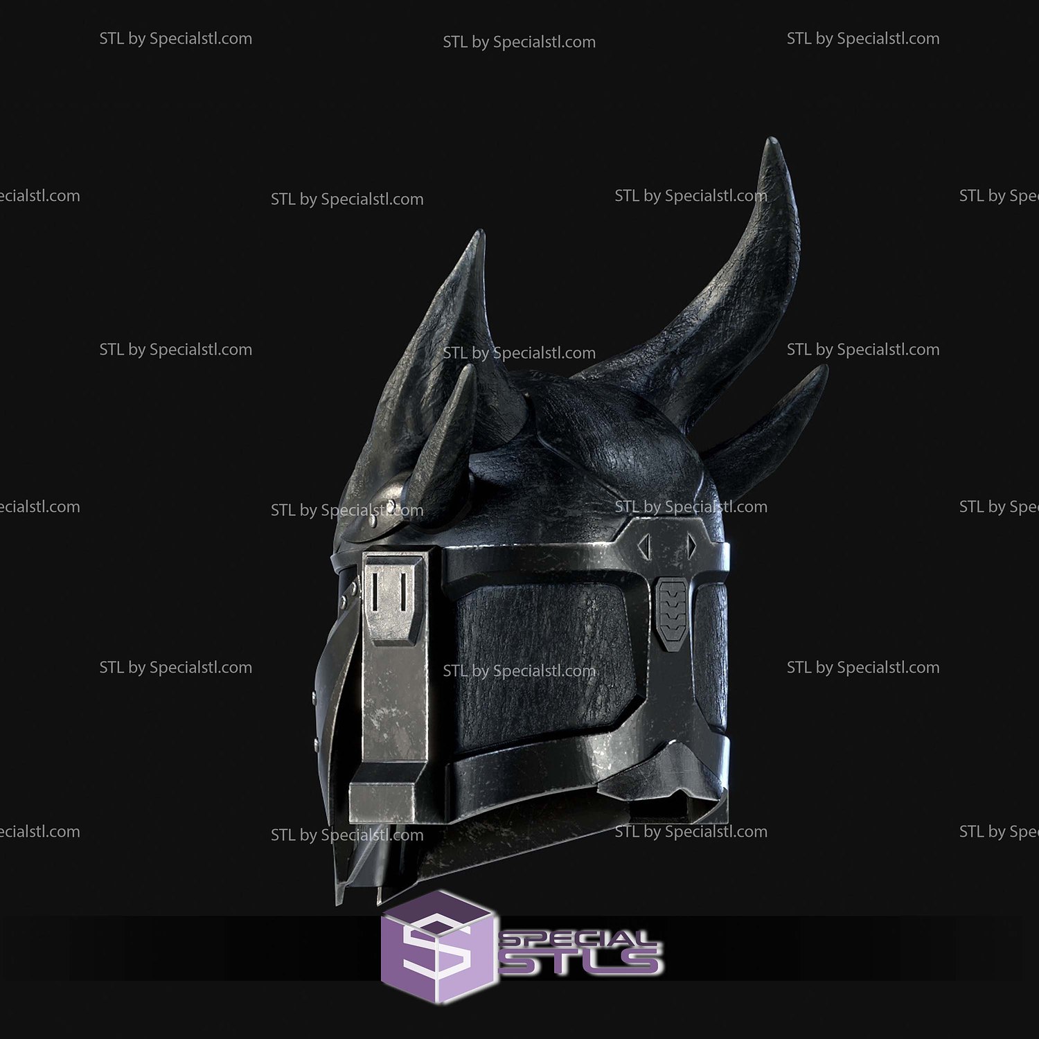 Cosplay STL Files Daedric Mando Helmet 3D Model — view 4