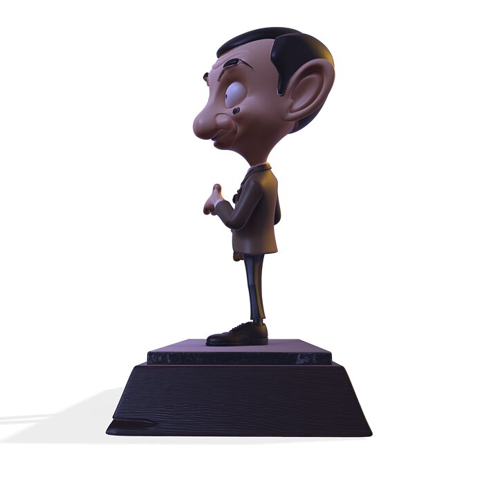 Gentleman andTeddy PBR  Stylized 3D Figurine MP4 Model — view 4