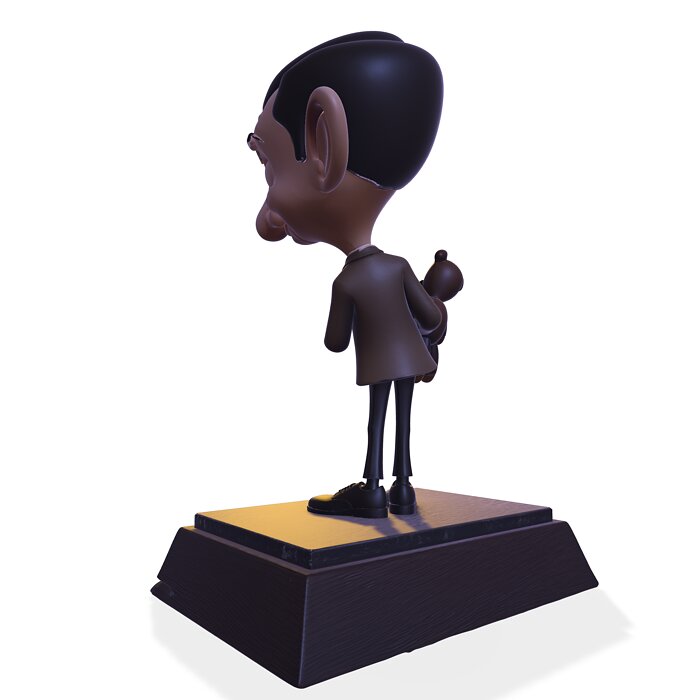 Gentleman andTeddy PBR  Stylized 3D Figurine MP4 Model — view 5