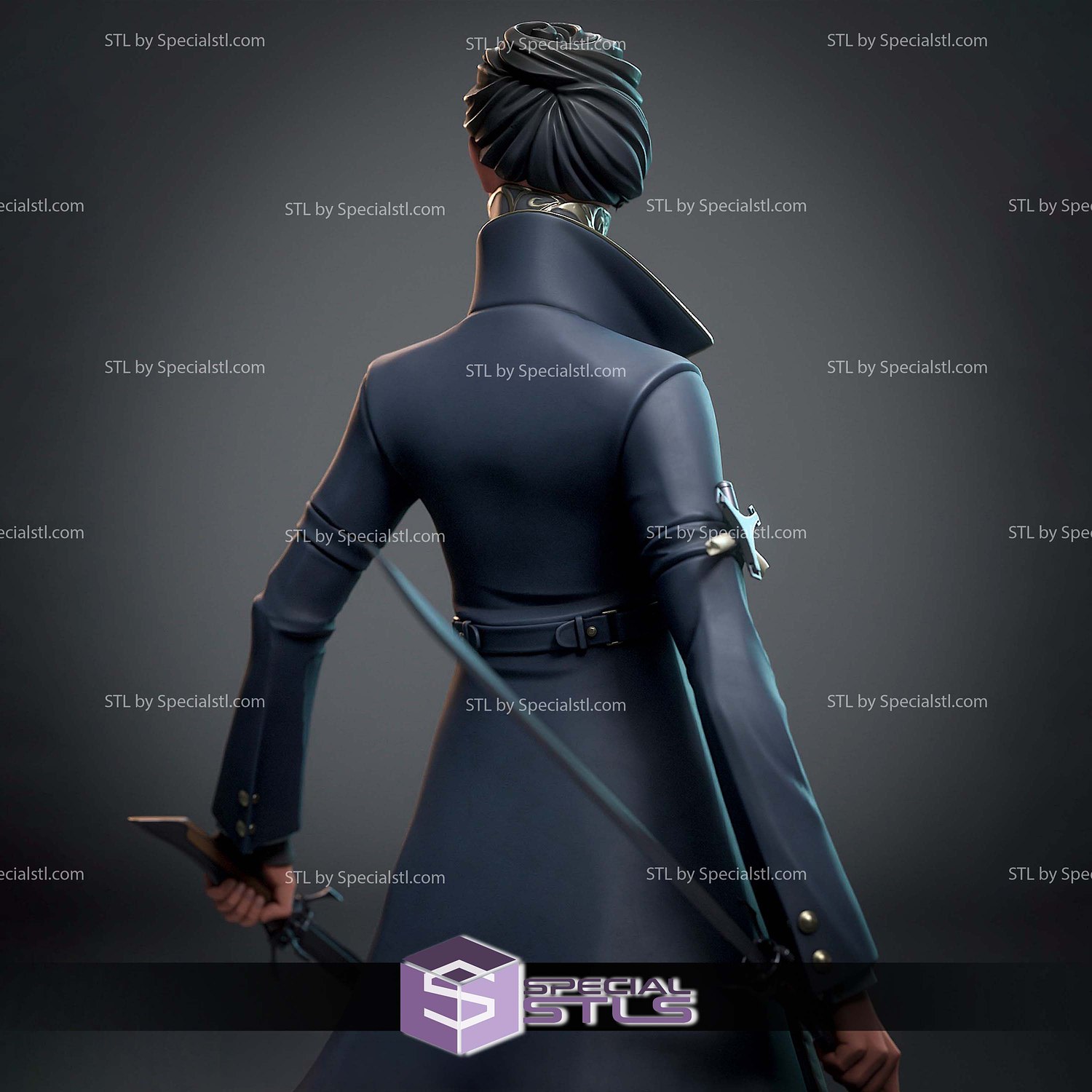 Emily Dishonored 2 STL Files 3D Model — view 6