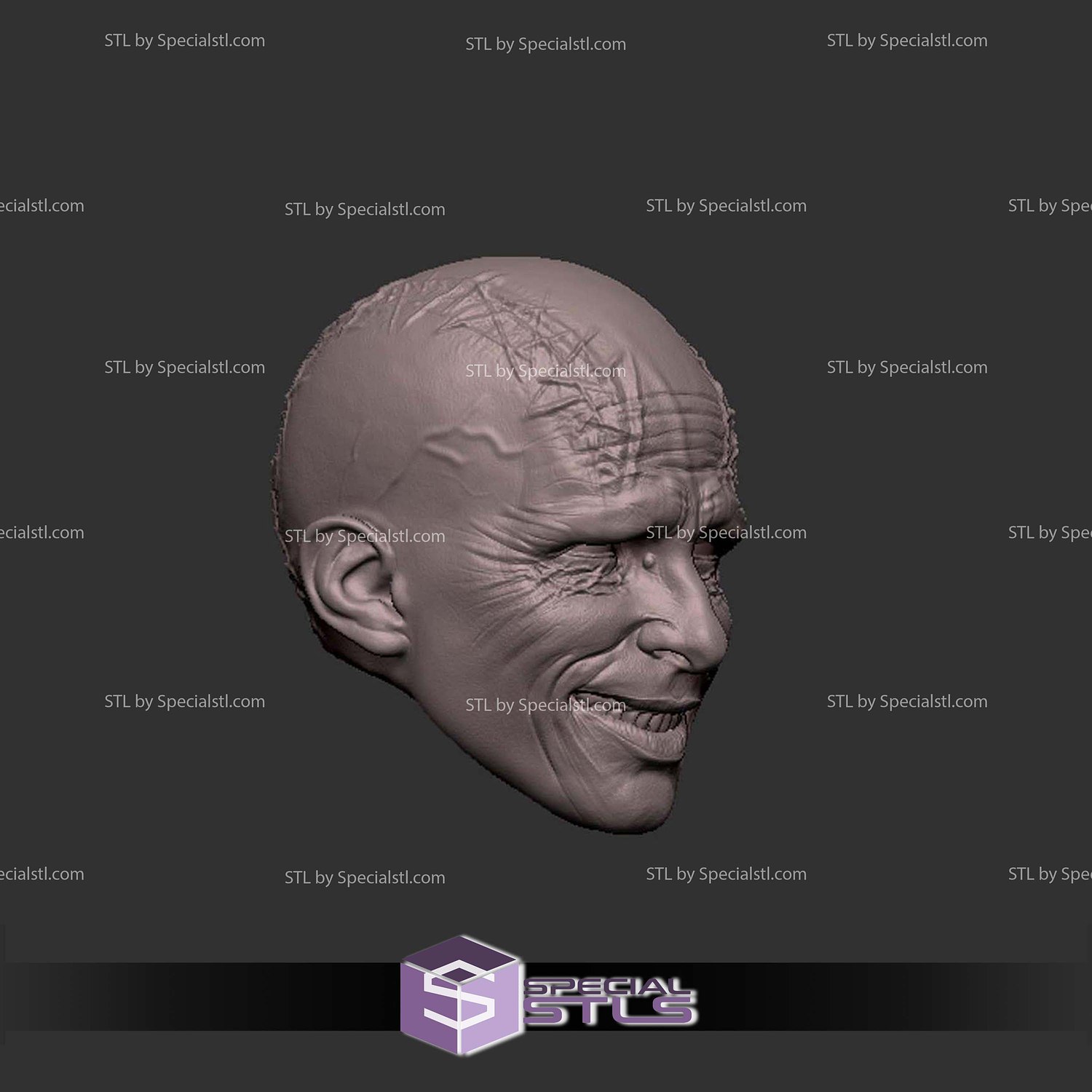 Custom Head STL Gorr Smile 3D Model — view 2