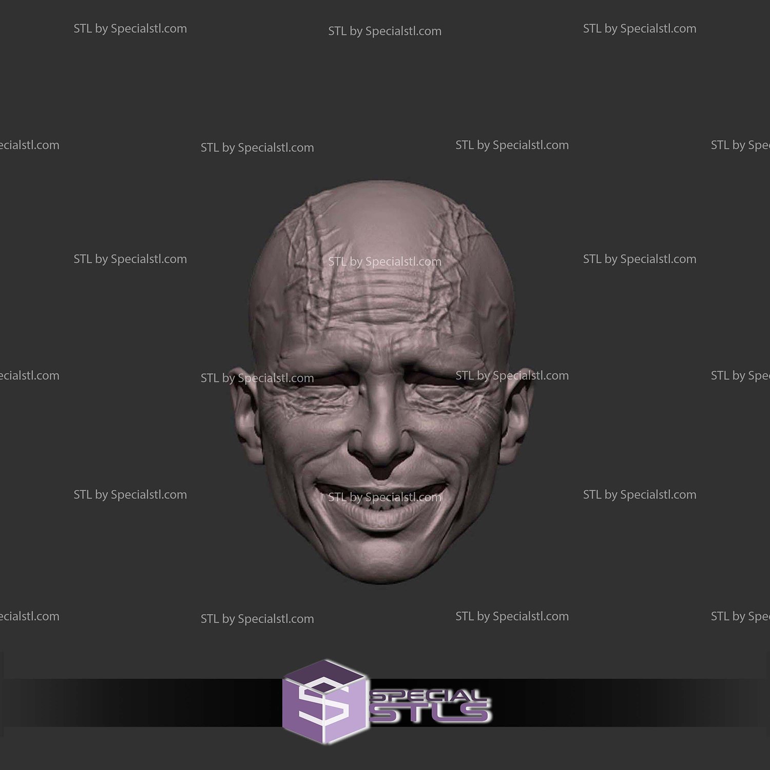Custom Head STL Gorr Smile 3D Model — view 3