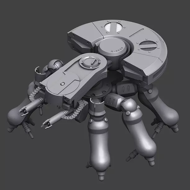 Ghost in the Shell T08A2  Tank Hard surface High-poly 3D model MAX Model