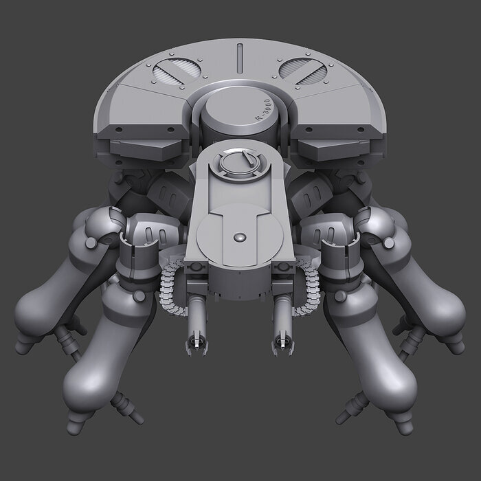 Ghost in the Shell T08A2  Tank Hard surface High-poly 3D model MAX Model — view 2