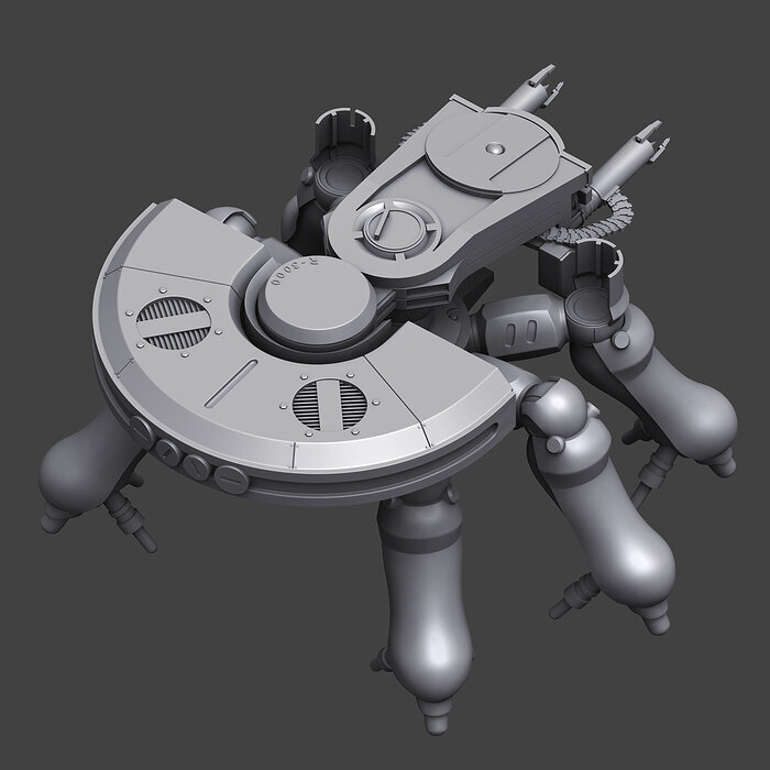 Ghost in the Shell T08A2  Tank Hard surface High-poly 3D model MAX Model — view 3