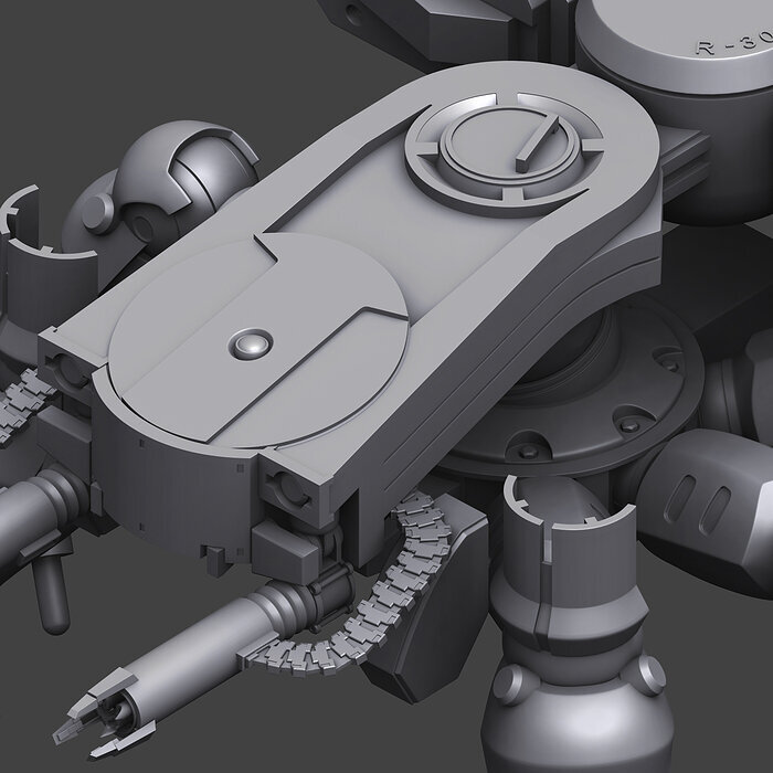 Ghost in the Shell T08A2  Tank Hard surface High-poly 3D model MAX Model — view 7