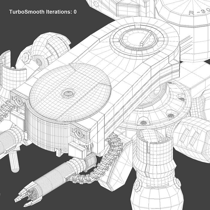 Ghost in the Shell T08A2  Tank Hard surface High-poly 3D model MAX Model — view 8
