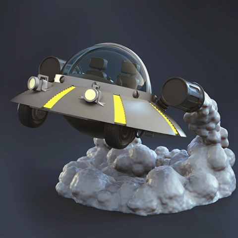The Space Cruiser 3D Printing Model | Assembly STL Model