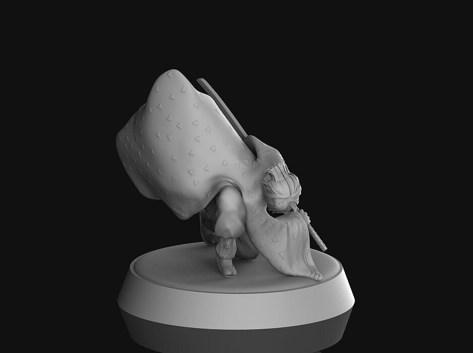 Kimetsu no Yaiba - Zenitsu 3D ZTL Model — view 2