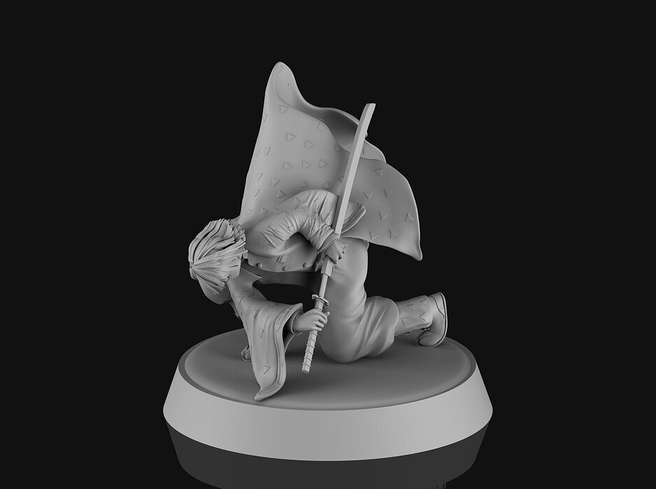 Kimetsu no Yaiba - Zenitsu 3D ZTL Model — view 3