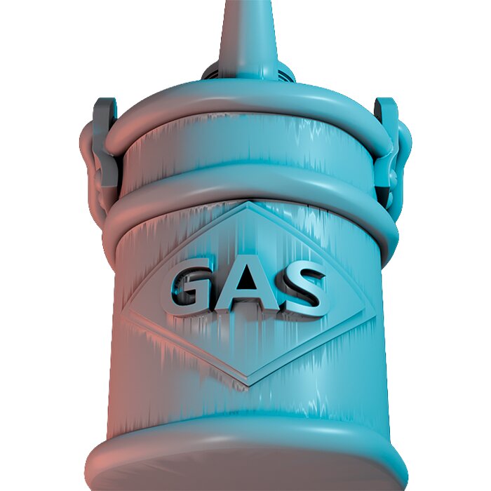 Gascan Retroland VI - Detailed Tabletop Figurine 3D STL Model — view 6