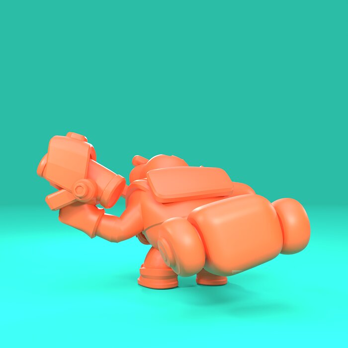 Clancy Original - Brawl Stars 3D OBJ Model — view 3