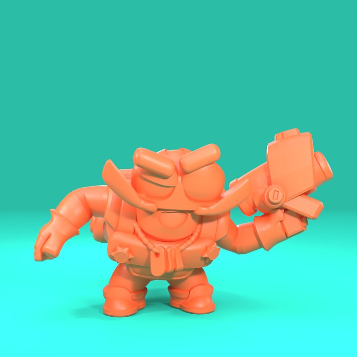 Clancy Original - Brawl Stars 3D OBJ Model — view 5