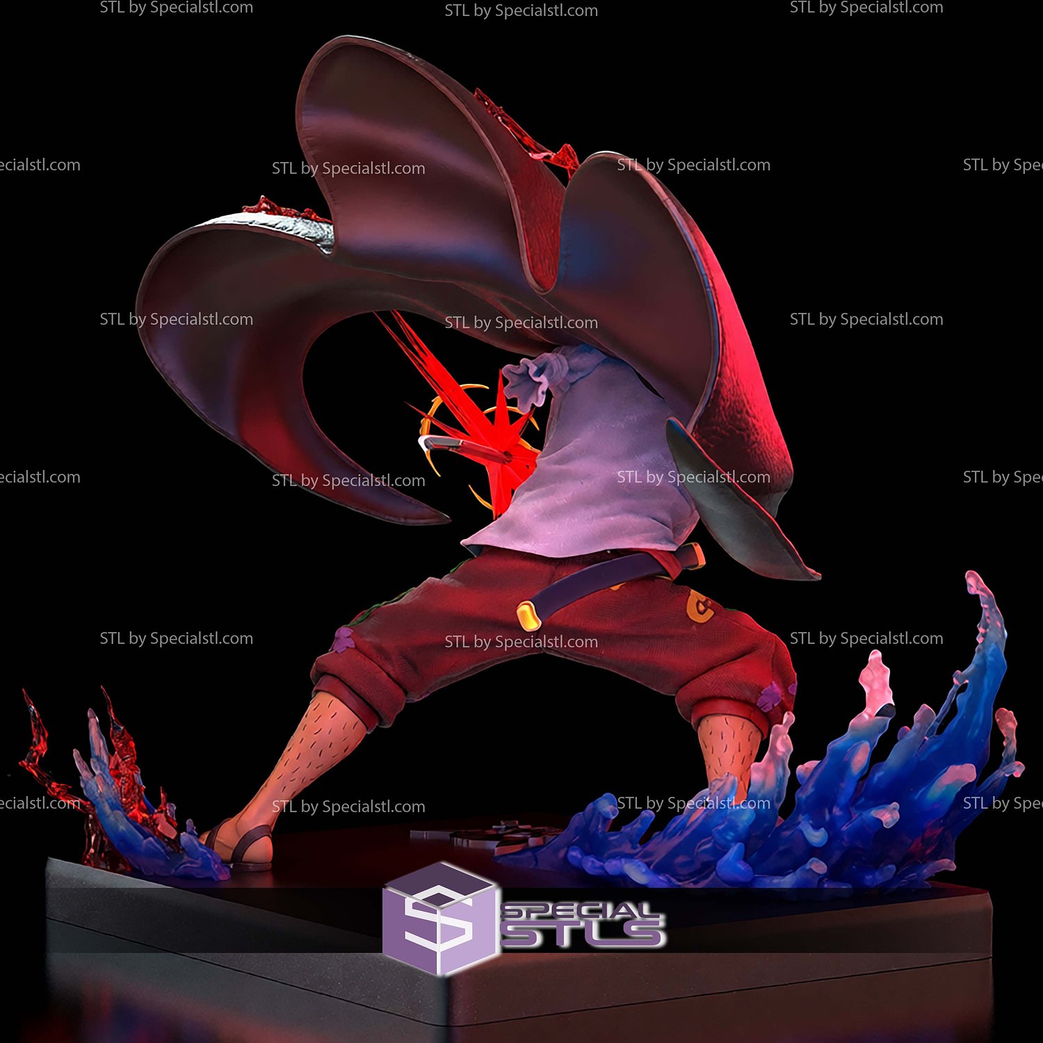 Red Haired Shanks 295mm STL Files 3D Model — view 3