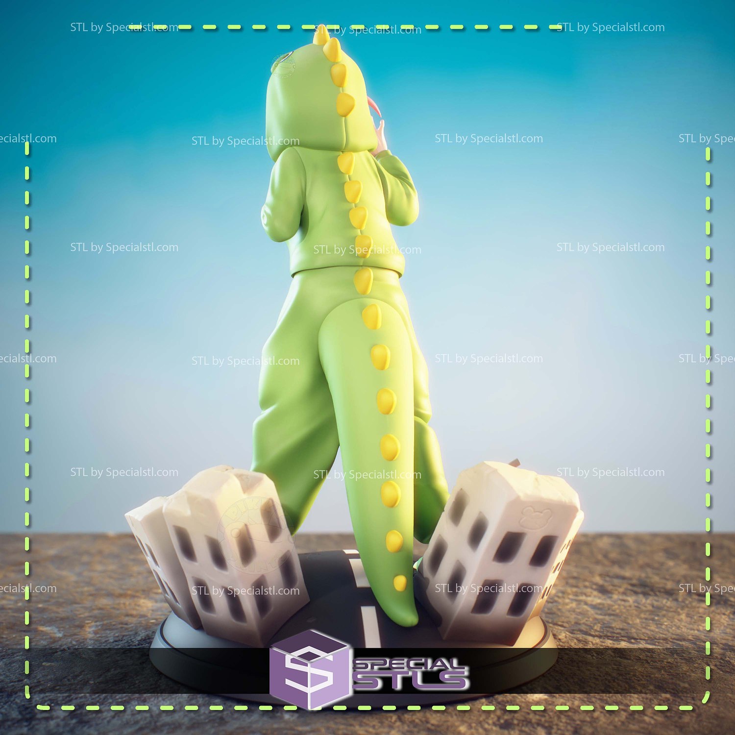Hitori Gotou Dinosaur 3D Printer Files STL Model — view 2