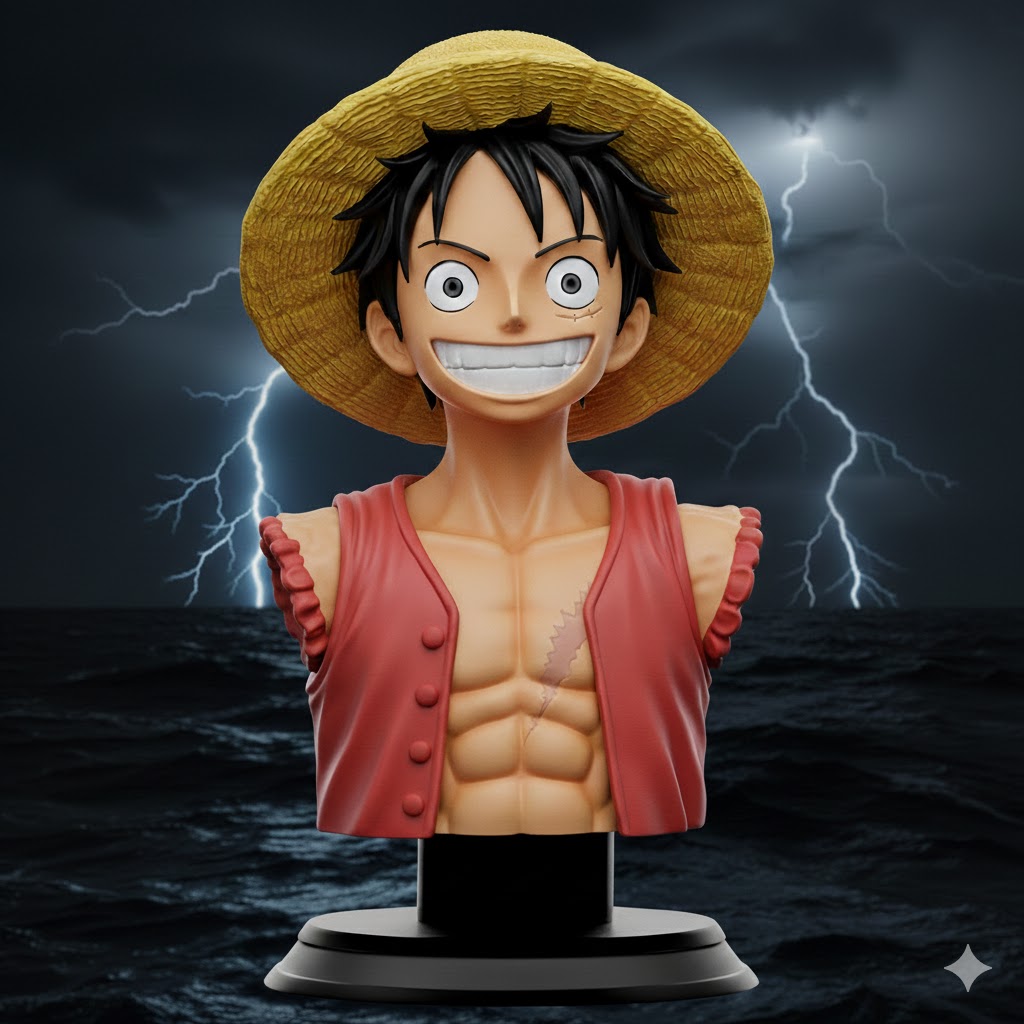 Luffy Busto A1.3mf 3D STL Model
