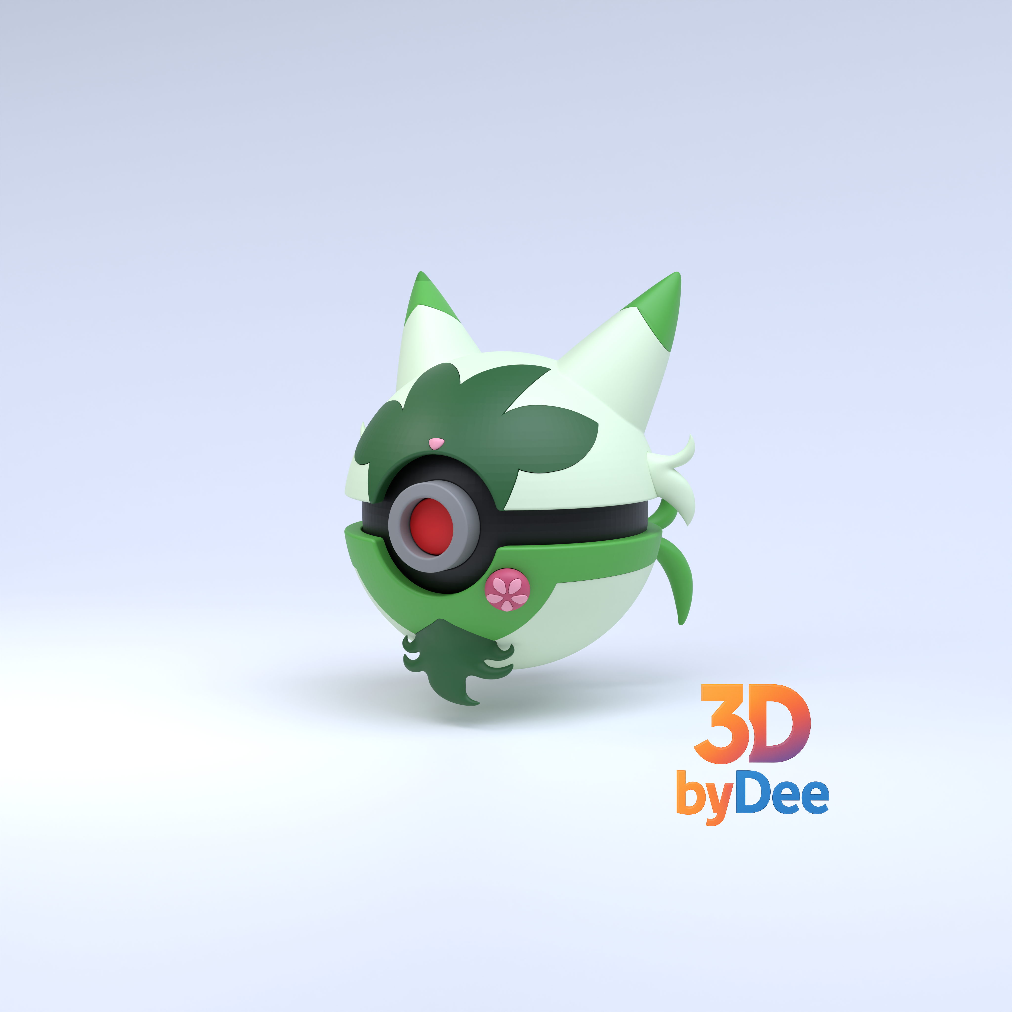 Floragato Pokeball 3D 3MF Model
