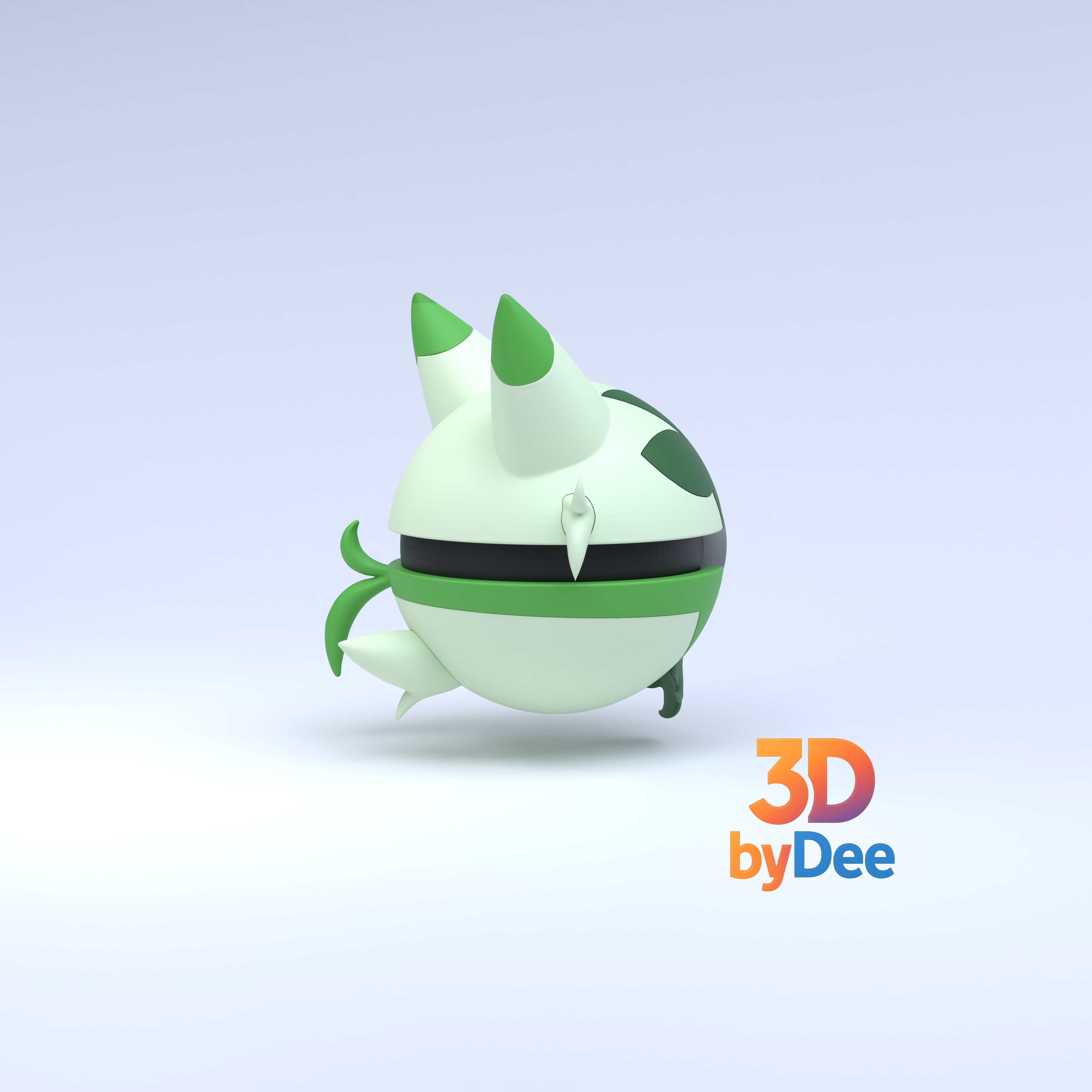 Floragato Pokeball 3D 3MF Model — view 7